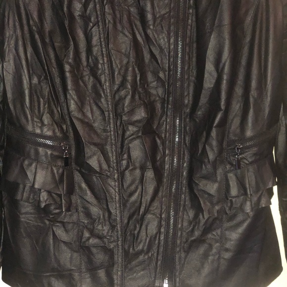 Piccadilly Fashions Small S/P black Ruffle Jacket - Picture 2 of 6